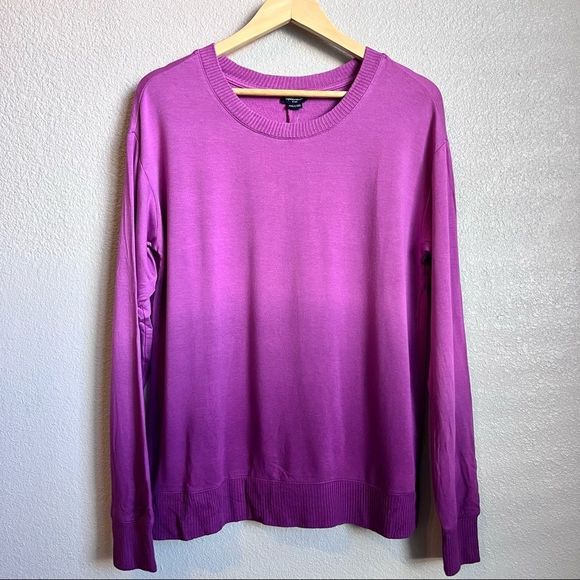 NWT Splendid Crewneck Hombre Top in Deep Orchid - Picture 5 of 13
